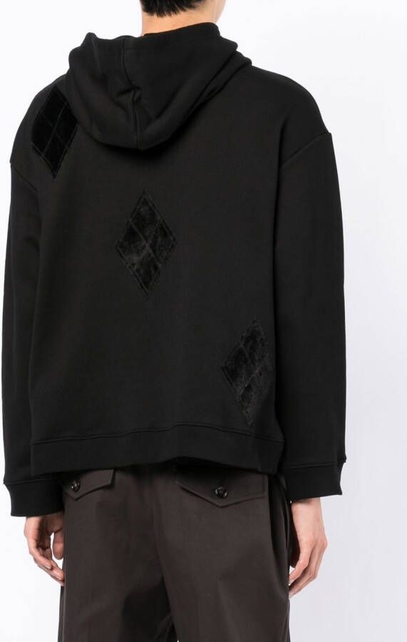 Onefifteen x Anowhereman hoodie met patchdetail Zwart