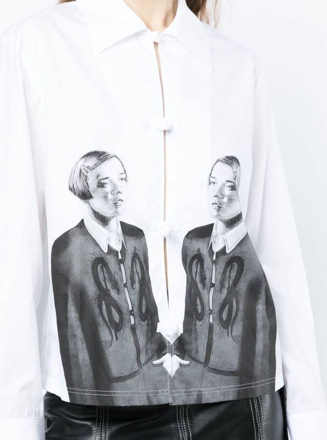 Opening Ceremony Blouse met grafische print Wit