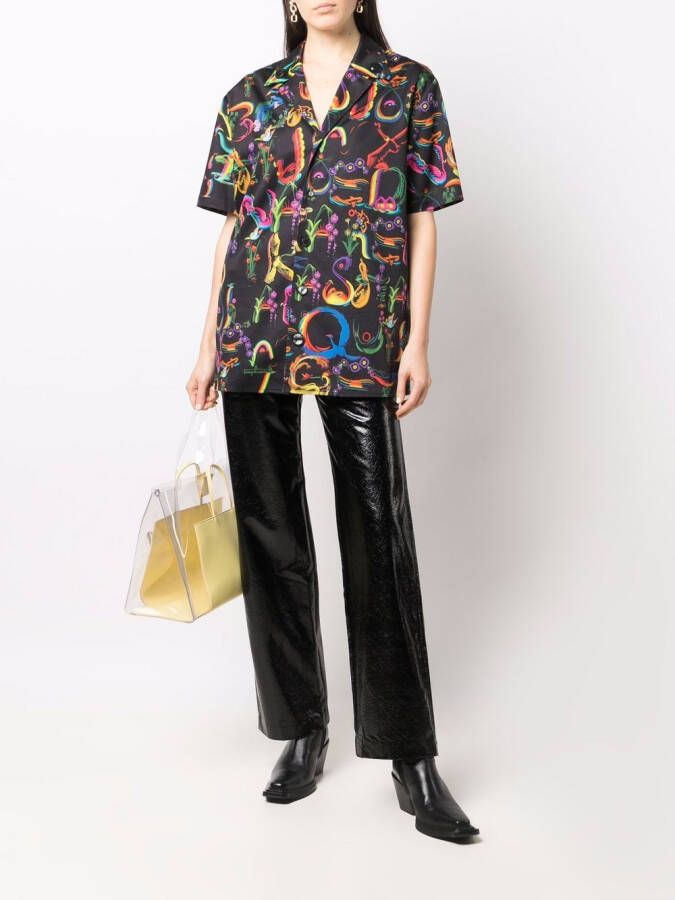 Opening Ceremony Blouse met print Zwart