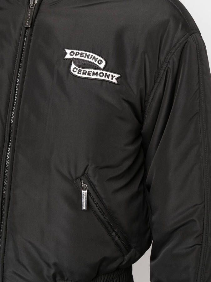 Opening Ceremony Bomberjack met logopatch Zwart