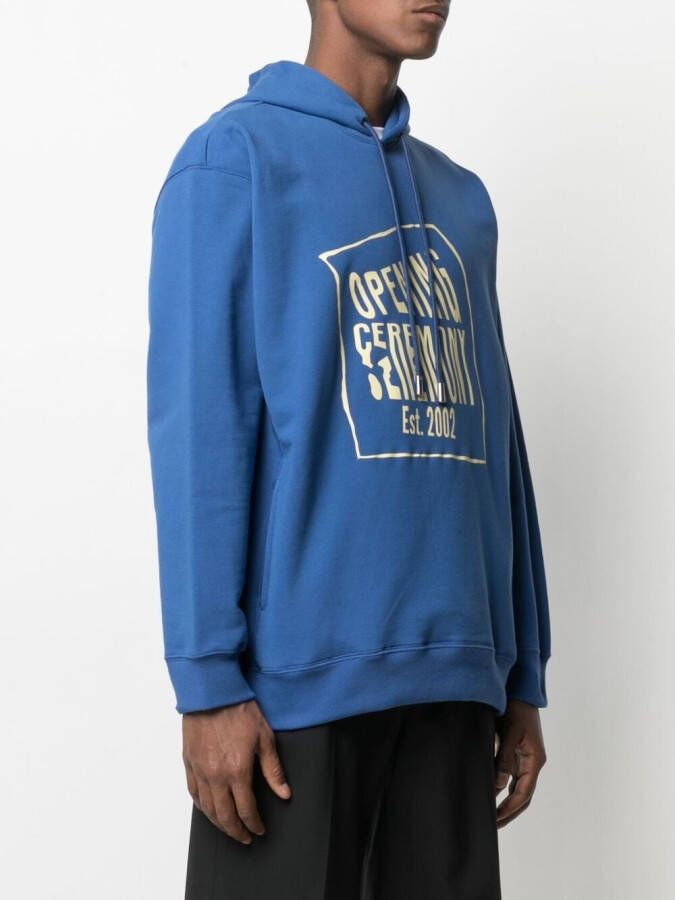 Opening Ceremony Hoodie met logo Blauw