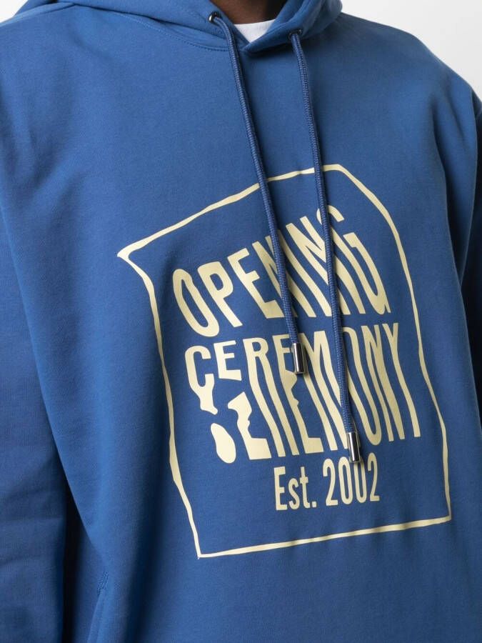 Opening Ceremony Hoodie met logo Blauw