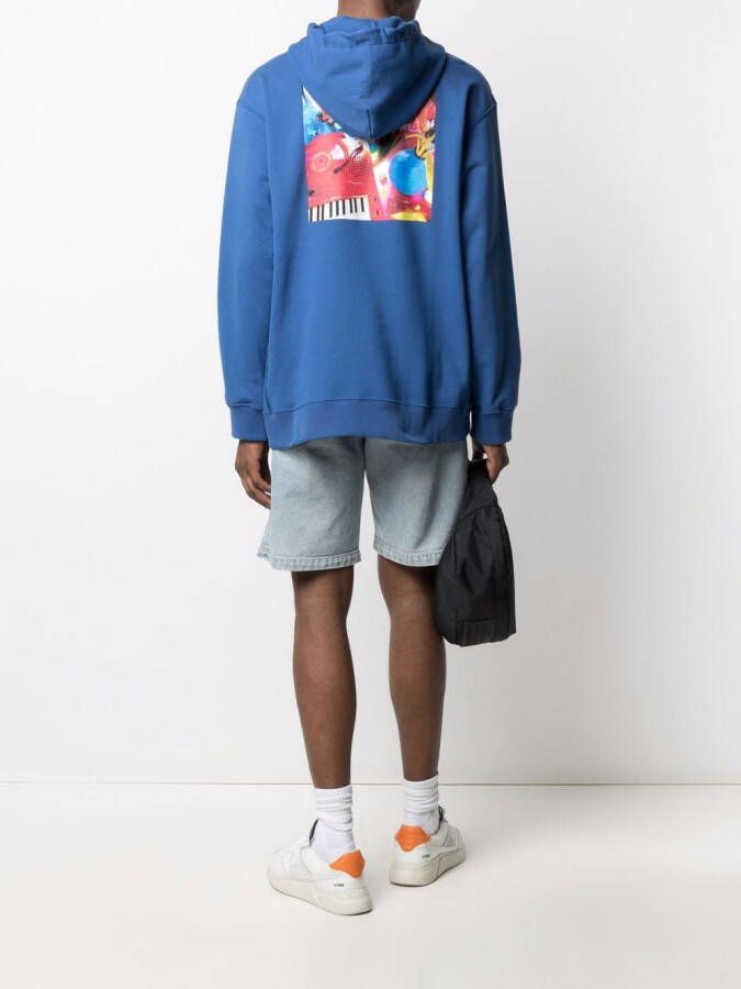 Opening Ceremony Hoodie met print Blauw