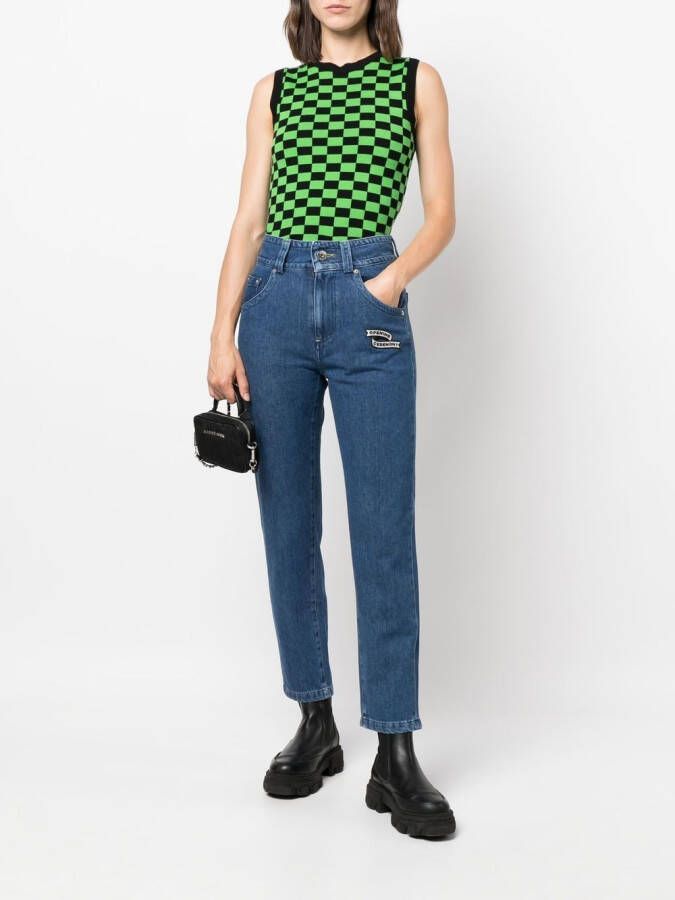 Opening Ceremony Jeans met geborduurd logo Blauw