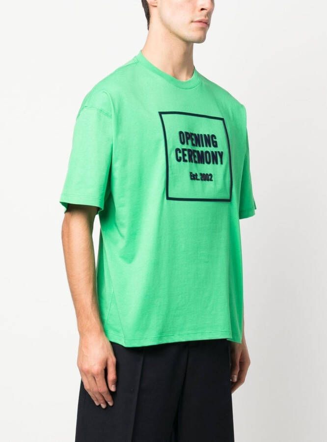 Opening Ceremony T-shirt met logoprint Groen