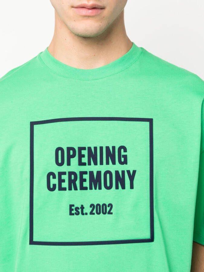 Opening Ceremony T-shirt met logoprint Groen