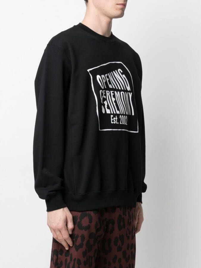 Opening Ceremony Sweater met logoprint Zwart