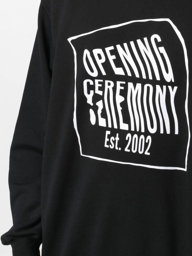 Opening Ceremony Sweater met logoprint Zwart