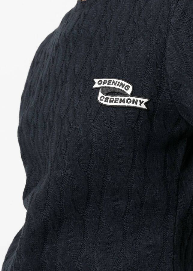 Opening Ceremony T-shirt met geborduurd logo Blauw