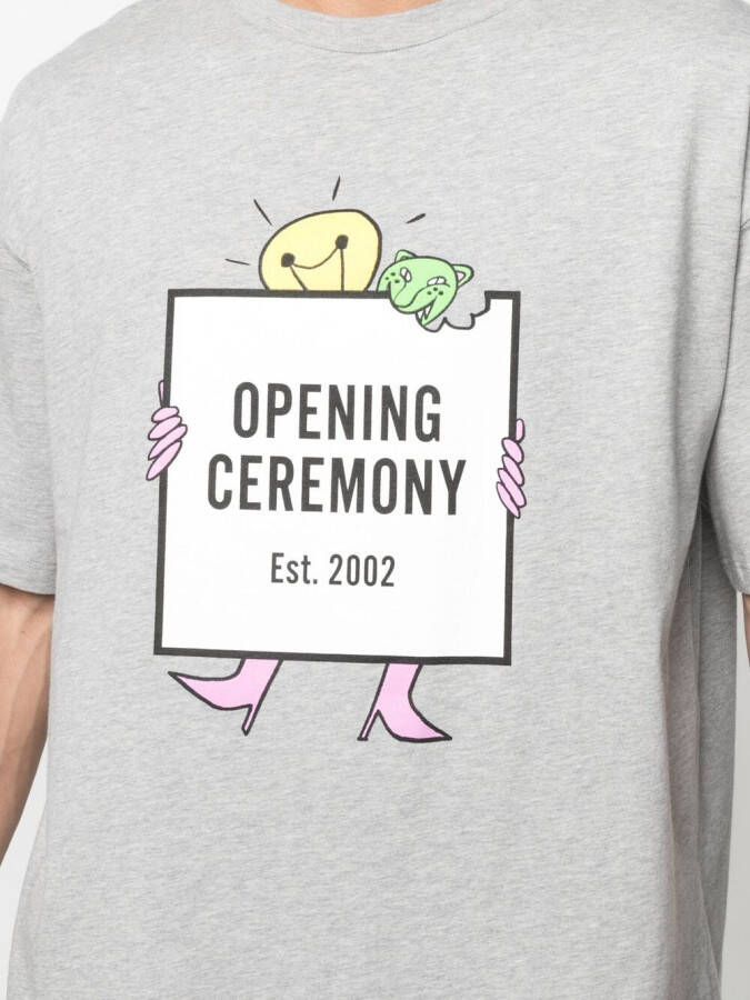 Opening Ceremony T-shirt met gloeilamp print Grijs