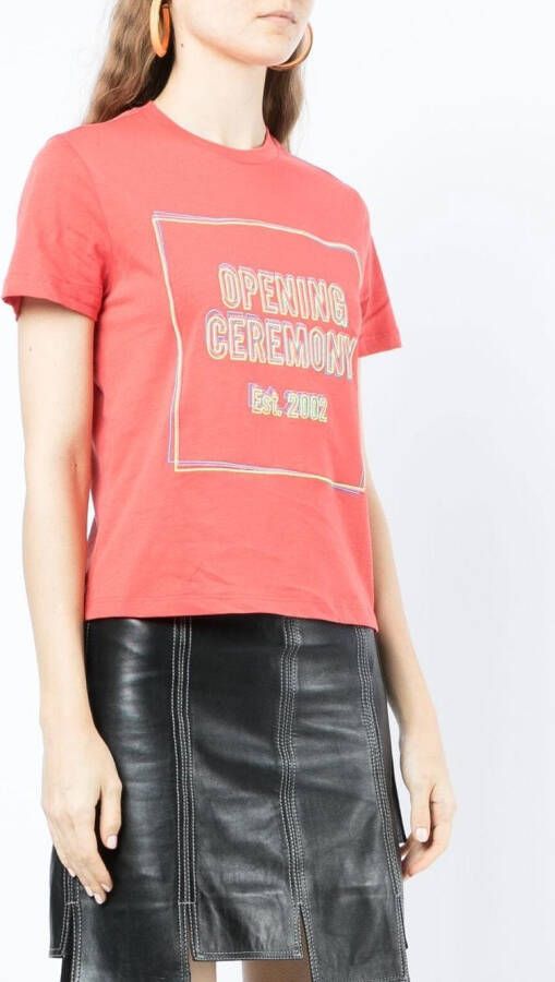 Opening Ceremony T-shirt met logoprint Oranje