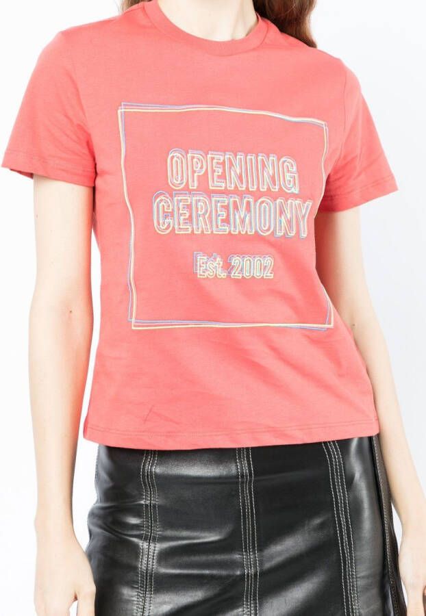 Opening Ceremony T-shirt met logoprint Oranje