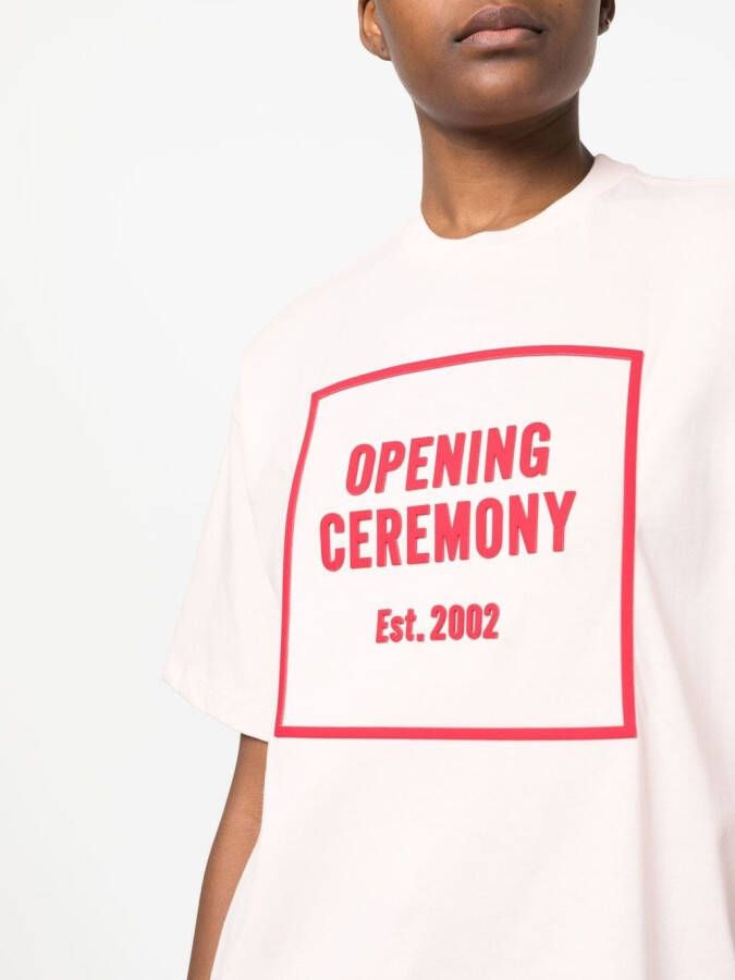 Opening Ceremony T-shirt met logoprint Roze