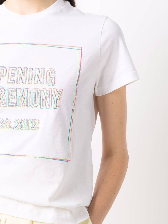 Opening Ceremony T-shirt met logoprint Wit
