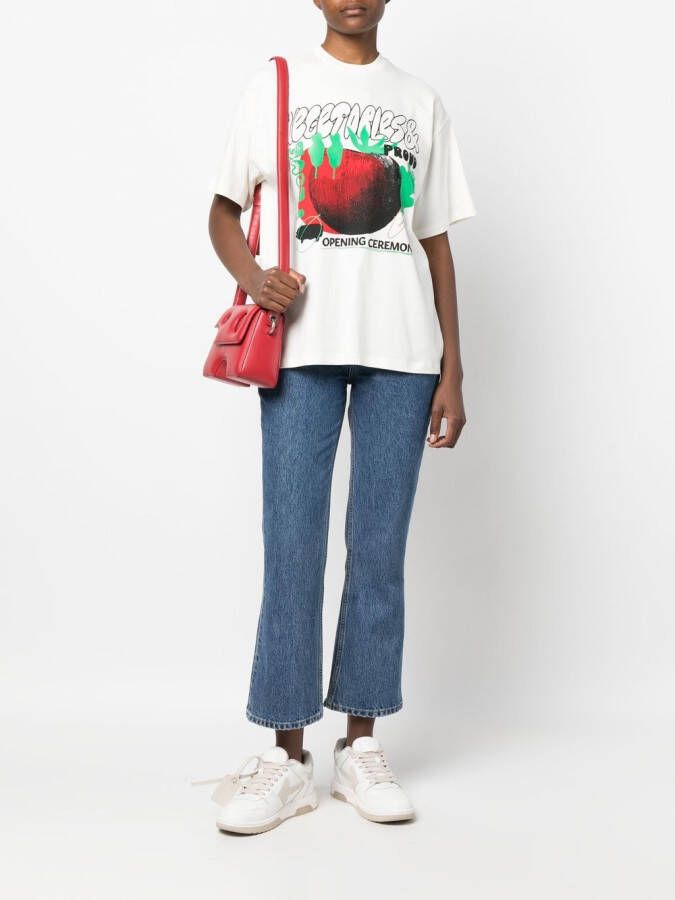 Opening Ceremony T-shirt met logoprint Wit