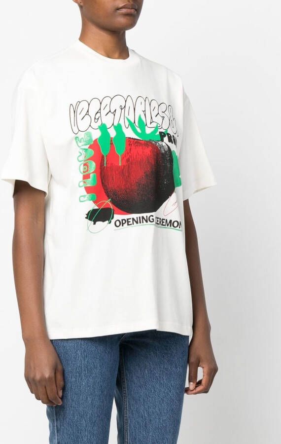 Opening Ceremony T-shirt met logoprint Wit