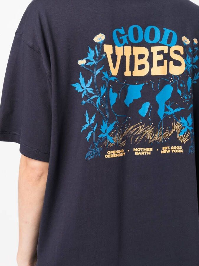 Opening Ceremony T-shirt met print Blauw