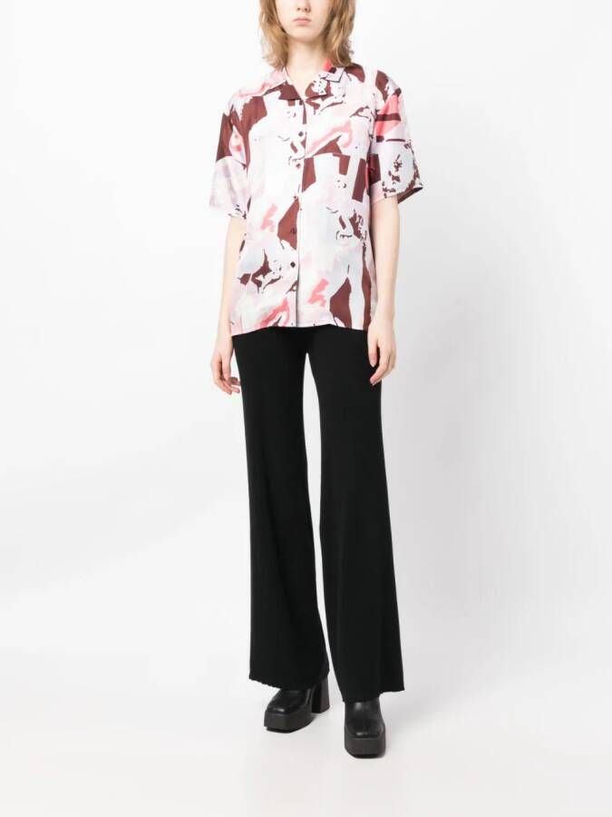 OpéraSPORT graphic-print silk shirt Paars