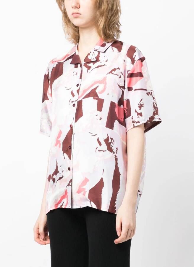 OpéraSPORT graphic-print silk shirt Paars