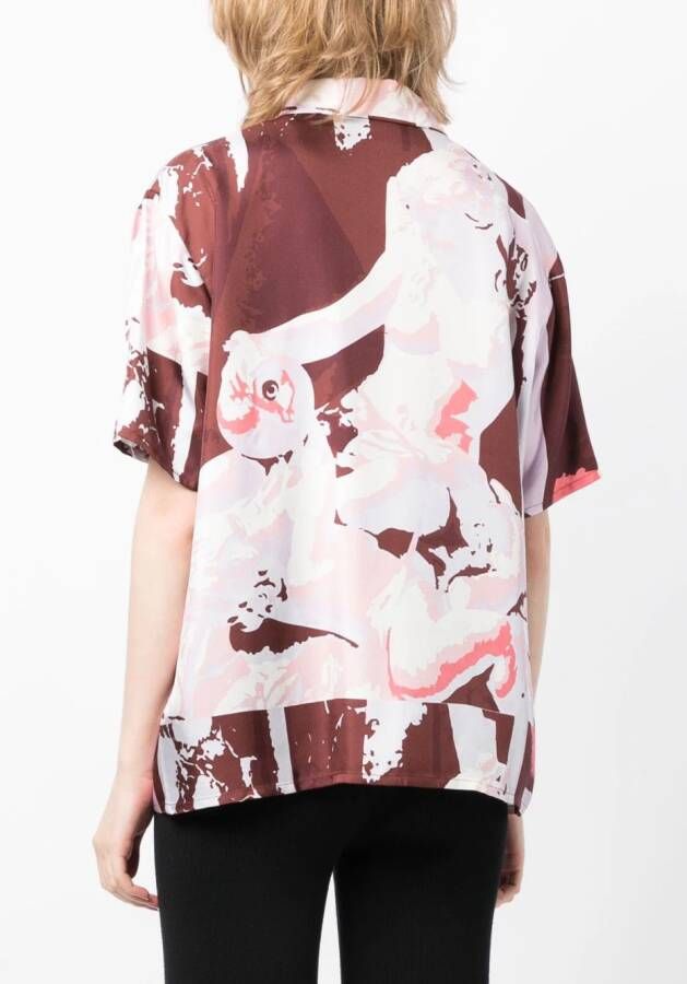 OpéraSPORT graphic-print silk shirt Paars
