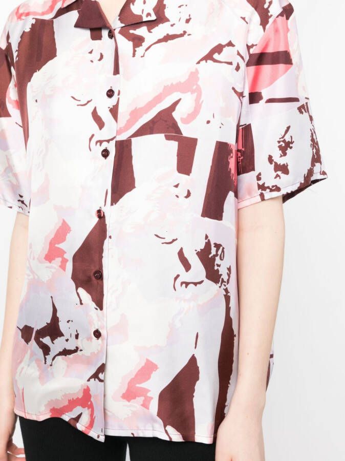 OpéraSPORT graphic-print silk shirt Paars