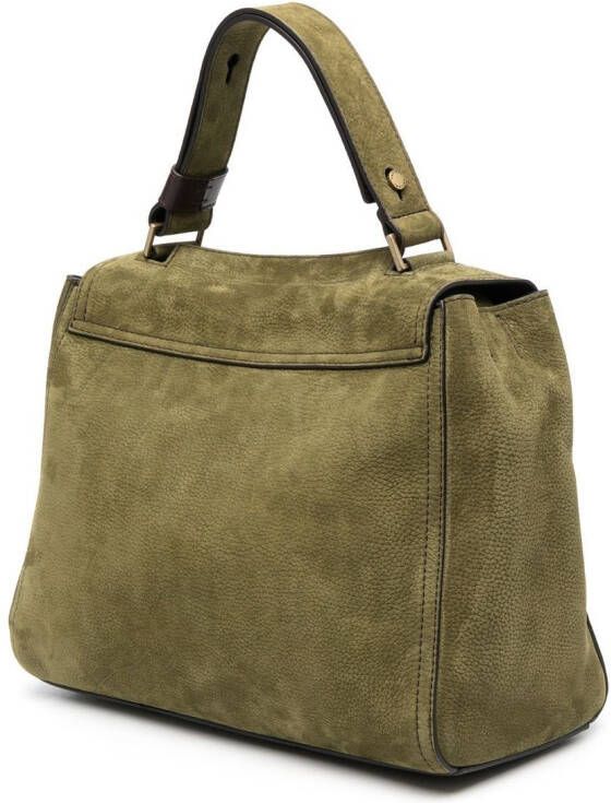 Orciani Shopper met logodetail Groen