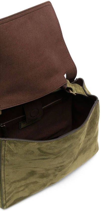 Orciani Shopper met logodetail Groen
