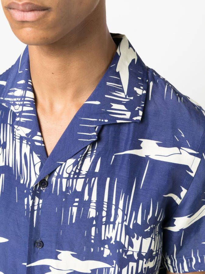 Orlebar Brown Hibbert overhemd met print Blauw