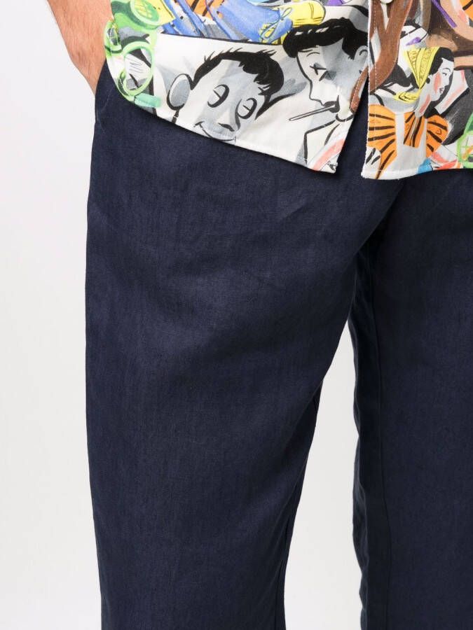 Orlebar Brown Griffon linnen pantalon Blauw