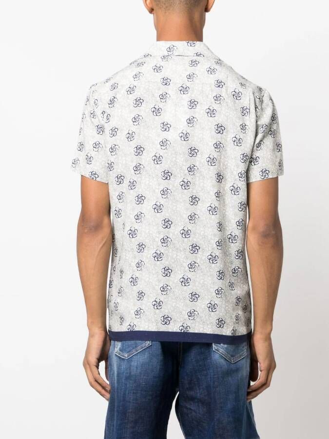 Orlebar Brown Overhemd met bloemenprint Wit