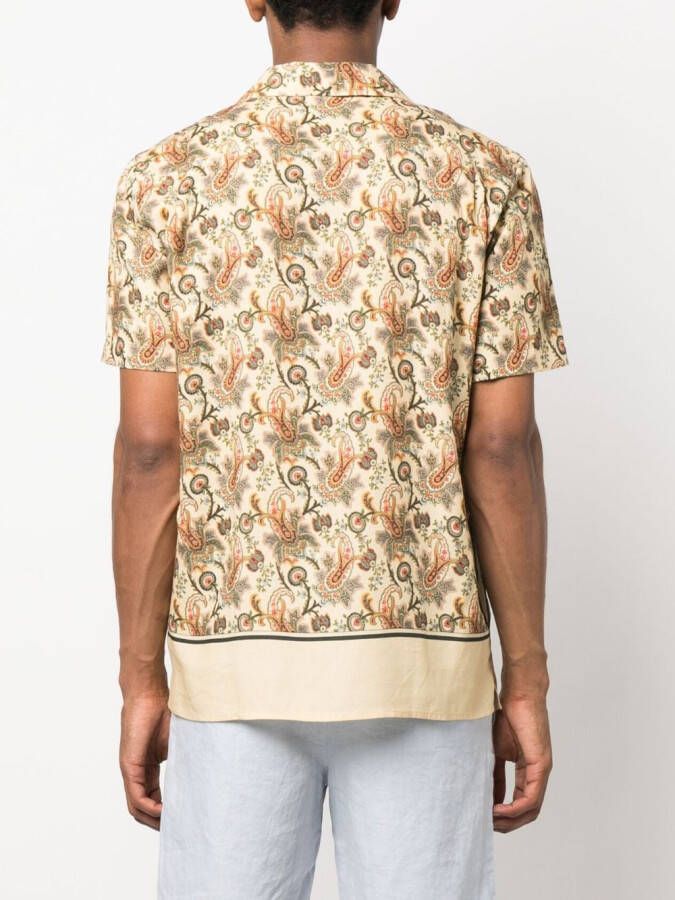 Orlebar Brown Overhemd met paisley-print Geel