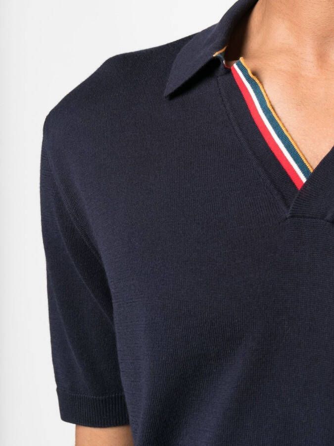 Orlebar Brown Poloshirt met V-hals Blauw