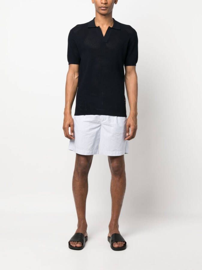 Orlebar Brown Poloshirt met V-hals Blauw