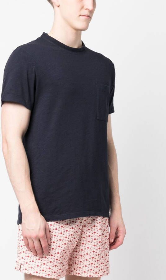 Orlebar Brown T-shirt met opgestikte zak Blauw