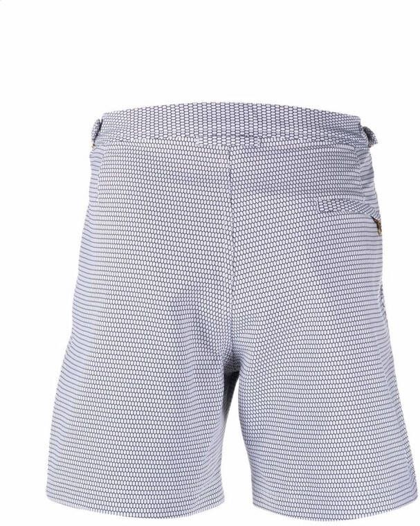 Orlebar Brown Zwembroek met jacquard print Blauw