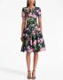 Oscar de la Renta Midi-jurk met abstracte print Blauw - Thumbnail 2