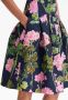 Oscar de la Renta Midi-jurk met abstracte print Blauw - Thumbnail 4