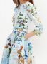 Oscar de la Renta Midi-jurk met print Blauw - Thumbnail 4