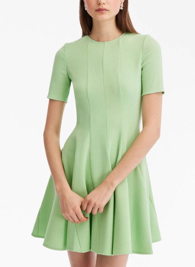 Oscar de la Renta Mini-jurk met korte mouwen Groen