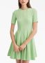Oscar de la Renta Mini-jurk met korte mouwen Groen - Thumbnail 4