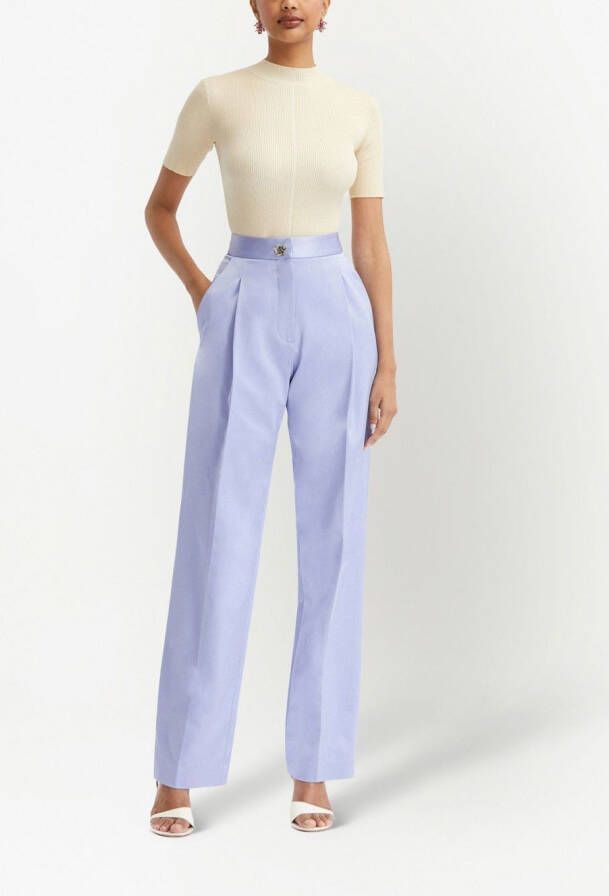 Oscar de la Renta Straight pantalon Blauw