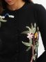 Oscar de la Renta Vest met geborduurde bloemen Zwart - Thumbnail 5