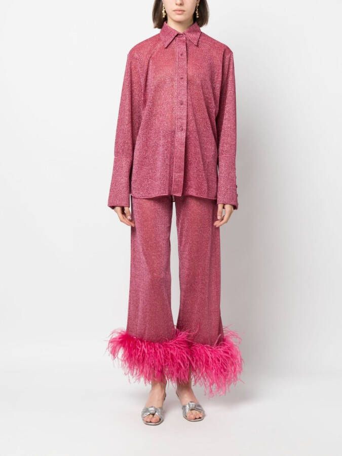 Oséree Lurex blouse Rood