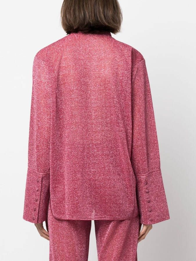 Oséree Lurex blouse Rood