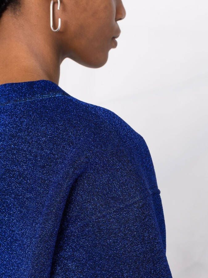 Oséree Metallic sweater Blauw