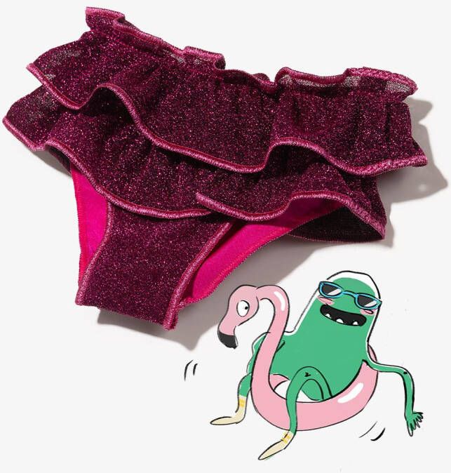 Oseree Kids Bikinislip met ruches Roze