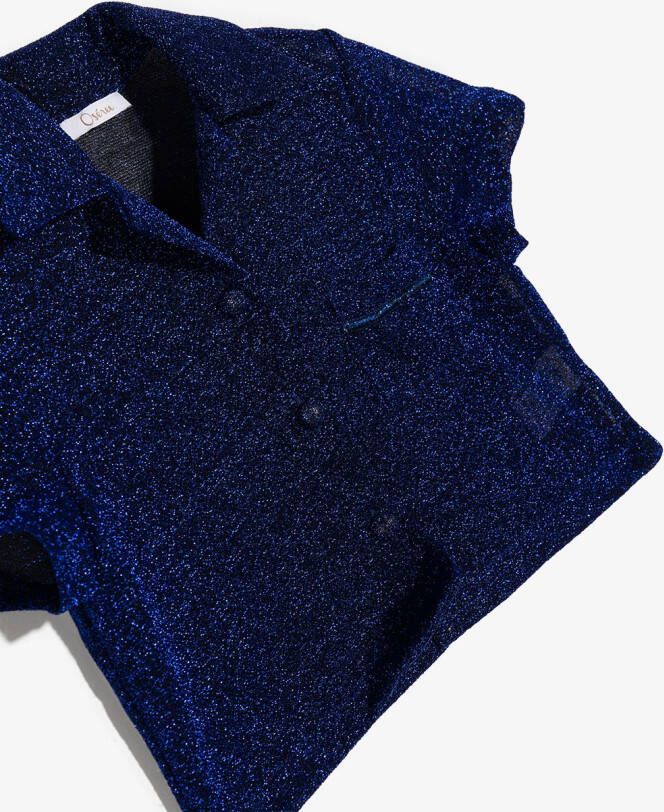 Oseree Kids Shirt met metallic-effect Blauw
