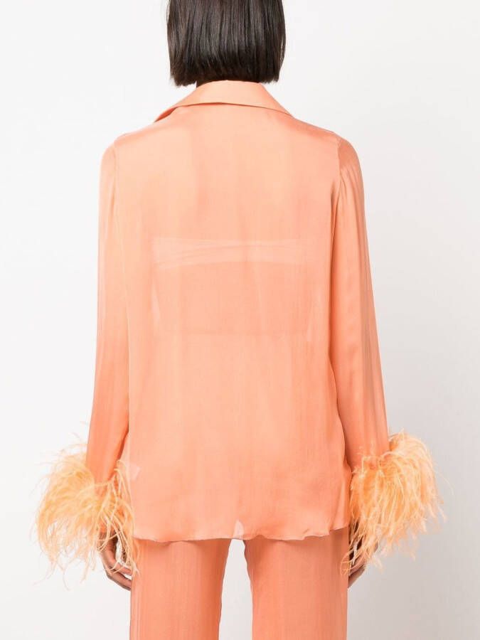 Oséree Zijden blouse Oranje