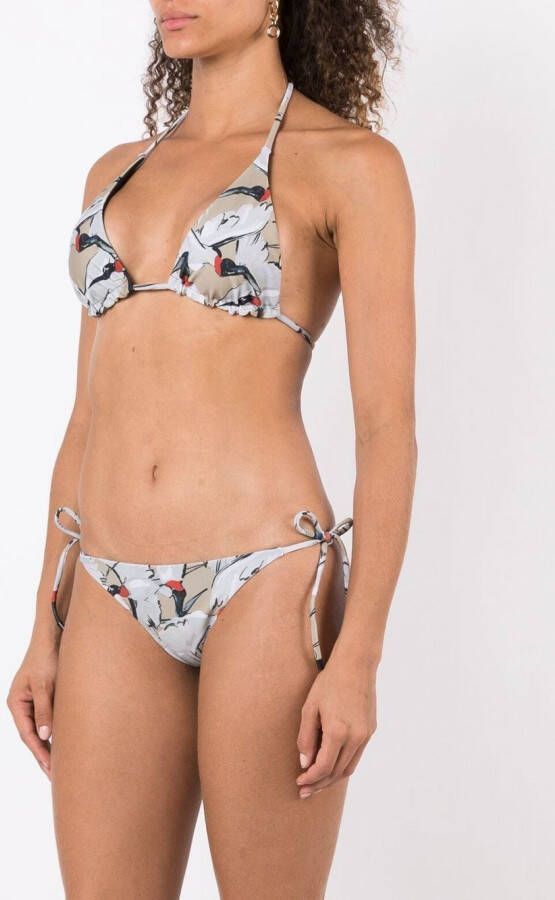 Osklen Bikini met abstracte print Beige