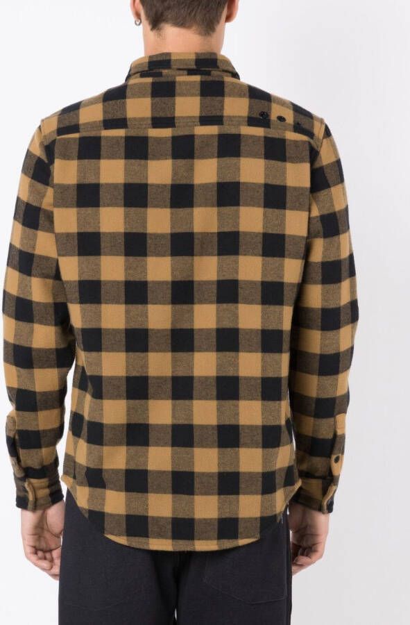 Osklen Geruit shirtjack Bruin